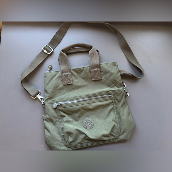 Kipling Eleva Convertible Crossbody Tote- Green - Picture 2 of 11